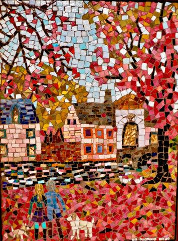 Travel Images: Pink Autumn in Bruges