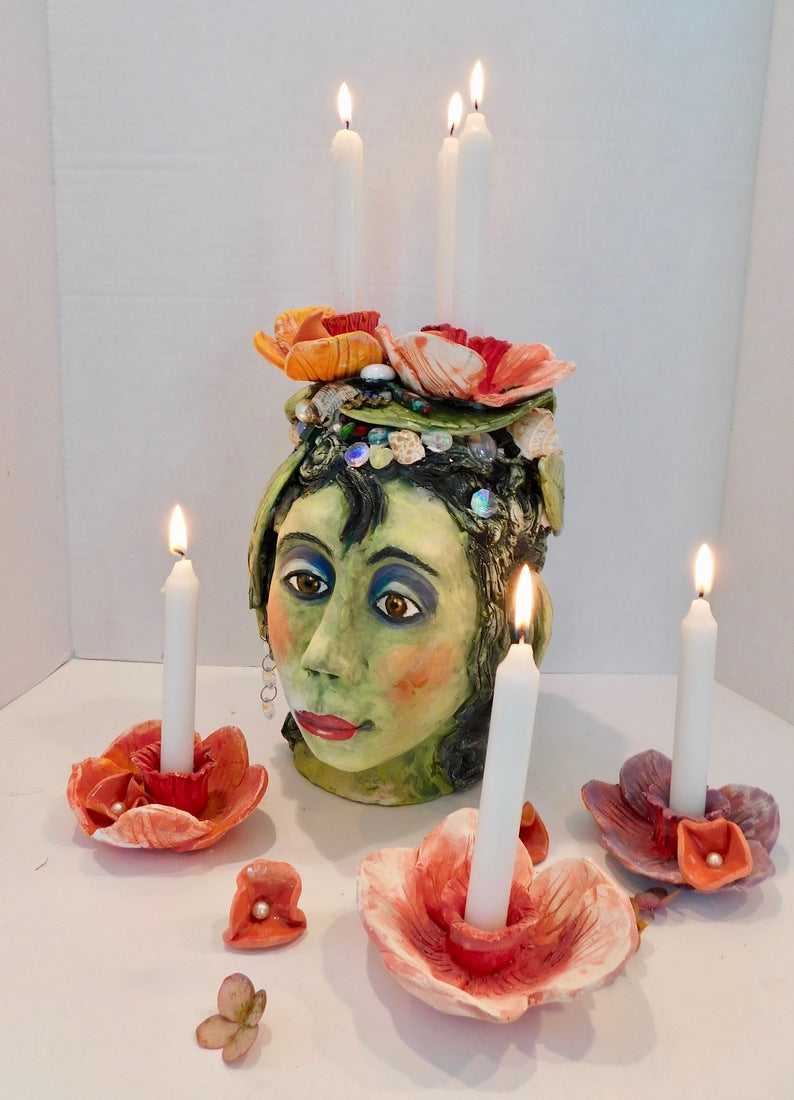 Ceramic Sculptures: Alight with Flowers