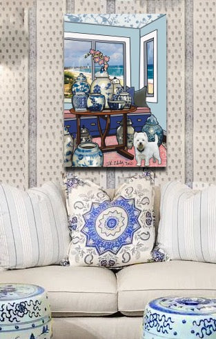 Palm Beach Blue & White