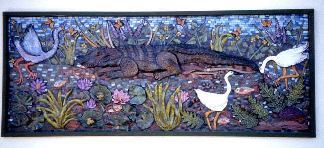 Alligator on a Riverbank